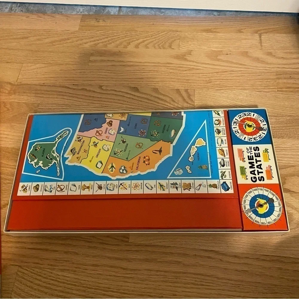 Vintage Game of the States Milton Bradley Educational Learning Board Game 1960